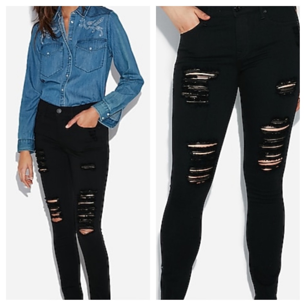 | NWT | GREYExpress Mid Rise Ripped Ankle Leggings